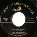 7inch Vinyl Single - The Impressions - It's All Right