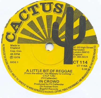 The In Crowd - A Little Bit Of Reggae
