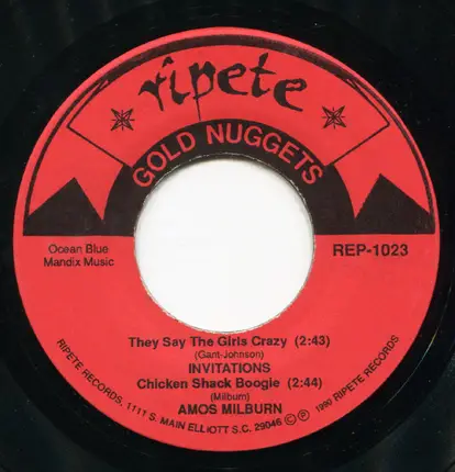The Invitations / Amos Milburn / Rockin' Louie And The Mamma Jammers / Jimmy Williams - They Say The Girls Crazy / Chicken Shack Boogie / Real Gone Lover / I Gave My Love A Cherry