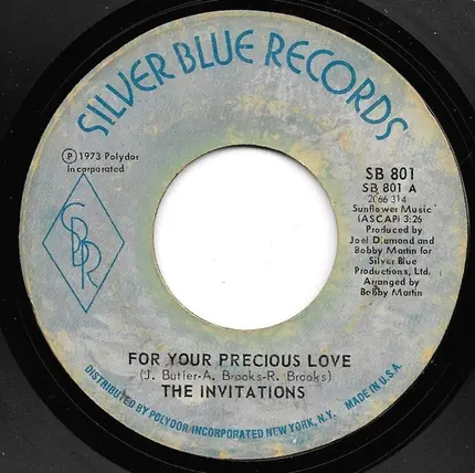 The Invitations - For Your Precious Love / They Say The Girl's Crazy