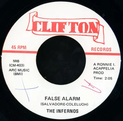 The Infernos - In My Diary / False Alarm
