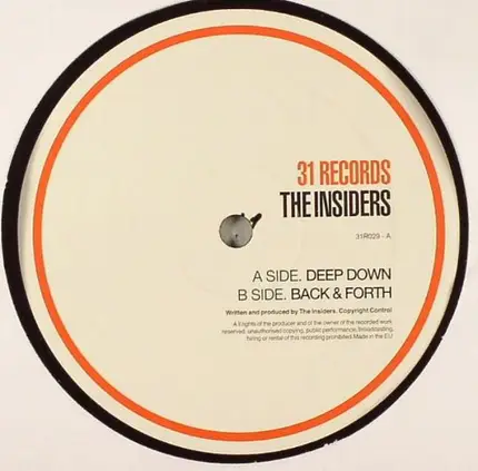The Insiders - Deep Down /  Back & Forth