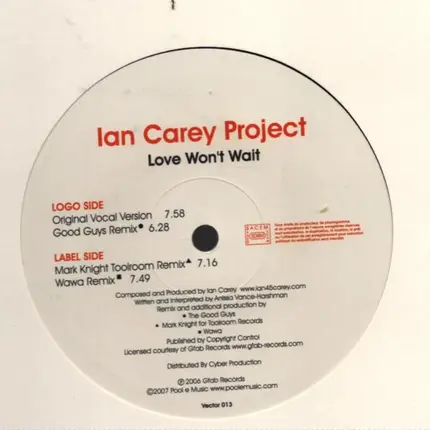 The Ian Carey Project - Love Won't Wait