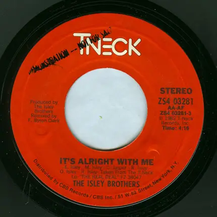 The Isley Brothers - It's Alright With Me