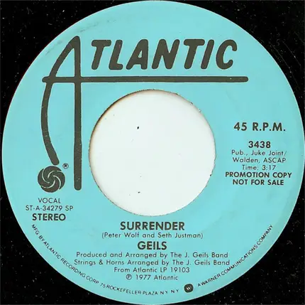 The J. Geils Band - Surrender