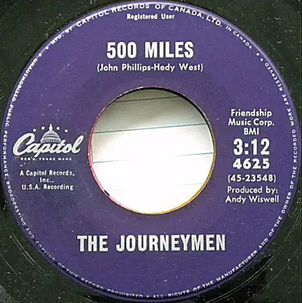 The Journeymen - 500 Miles / River Come Down