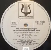 Double LP - Johannes-Damascenus-Chor Essen / Chor Des Päpstlichen Russischen Kollegs, Rom - Die Vollstandige Liturgie Im Byzantinisch-Slawischen Ritus - Hardcoverbox + booklet