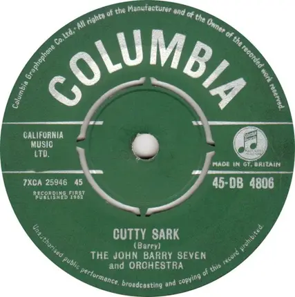 The John Barry Seven And Orchestra - Cutty Sark