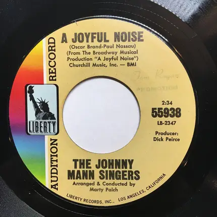The Johnny Mann Singers - Whither Thou Goest / A Joyful Noise