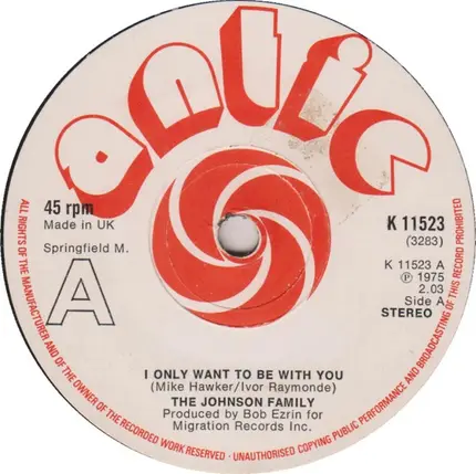 The Johnson Family - I Only Want To Be With You / Peace In The Family