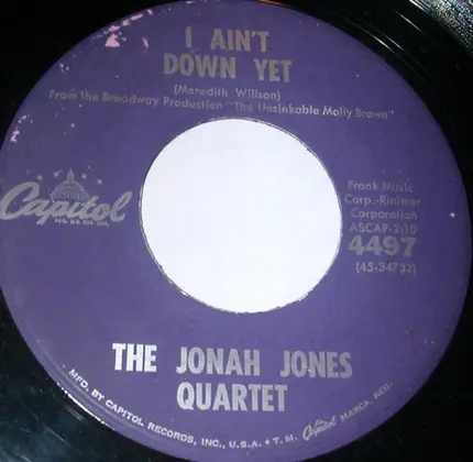 The Jonah Jones Quartet - Blue Champagne / I Ain't Down Yet