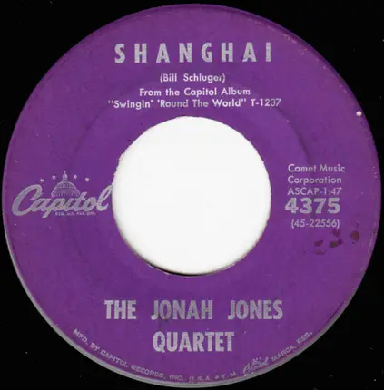 The Jonah Jones Quartet - Blueberry Hill / Shanghai