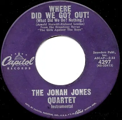 The Jonah Jones Quartet - Gentleman Jimmy