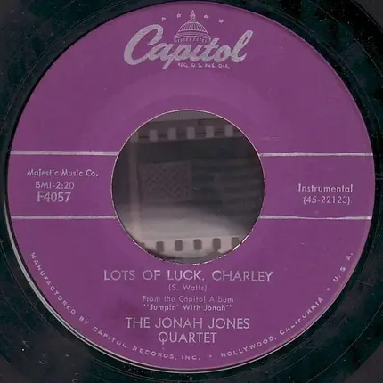 The Jonah Jones Quartet - Night Train / Lots Of Luck Charley