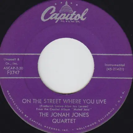 The Jonah Jones Quartet - Rose Room / On The Street Where You Live