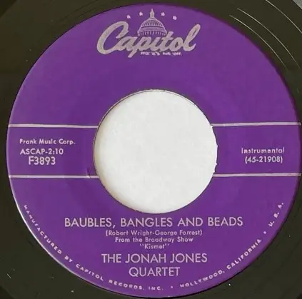 The Jonah Jones Quartet - Seventy Six Trombones