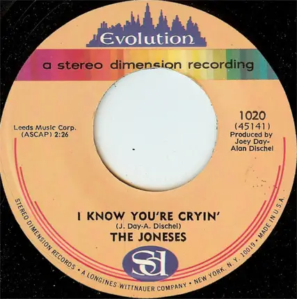 The Joneses - I Know You're Cryin'