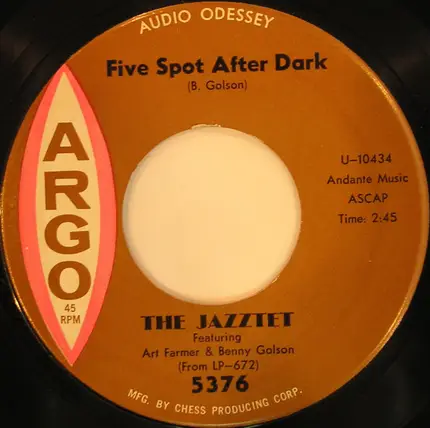 The Jazztet Featuring Art Farmer & Benny Golson - Five Spot After Dark / The Cool One