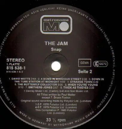 The Jam - Snap!