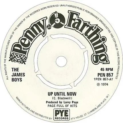 The James Boys - Up Until Now