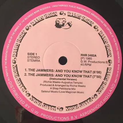 The Jammers / Aurra / Sly Cabell - And You Know That / Checking You Out / Feelin' Fine