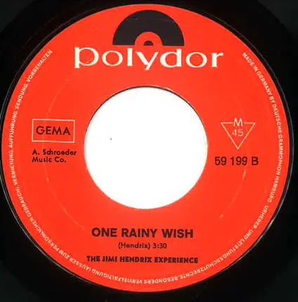 The Jimi Hendrix Experience - Up From The Skies / One Rainy Wish