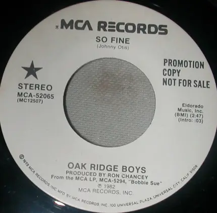 The Oak Ridge Boys - So Fine