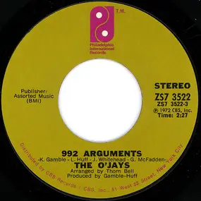 The O'Jays - 992 Arguments