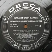 LP - The Original Budapest Gypsy Orchestra - Hungarian Gypsy Melodies - Mono