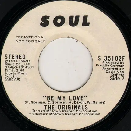 The Originals - Be My Love