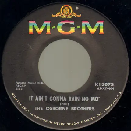 The Osborne Brothers - Five Days Of Heaven / It Ain't Gonna Rain No Mo'