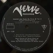 LP - The Oscar Peterson Quartet #1 - Immortal Jazz on Verve III Vol.2