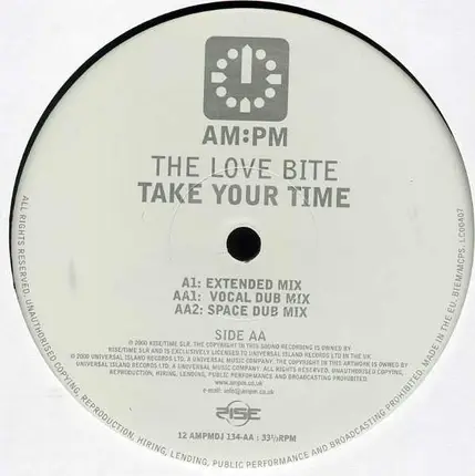 The Love Bite - Take Your Time (Original Mixes)