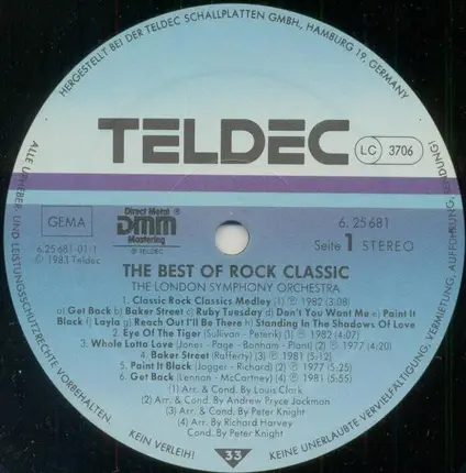 The London Symphony Orchestra And The Royal Choral Society - The Best Of Rock Classic