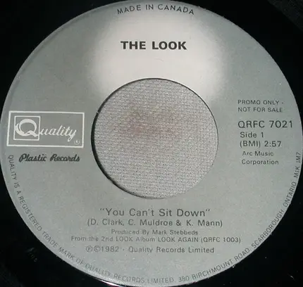 The Look - You Can't Sit Down / Love Or Infatuation