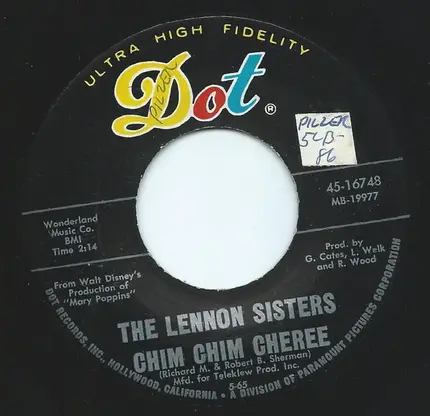 The Lawrence Welk Singers , The Lennon Sisters - Step In Time / Chim Chim Cheree