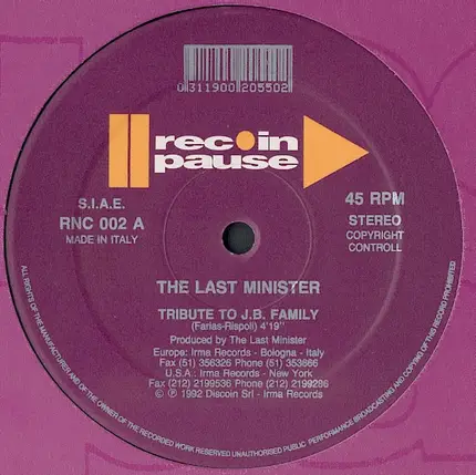 The Last Minister - Tribute To J.B. Family / Feel Free