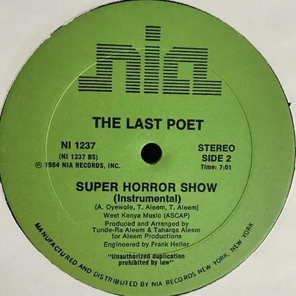 The Last Poet - Super Horror Show