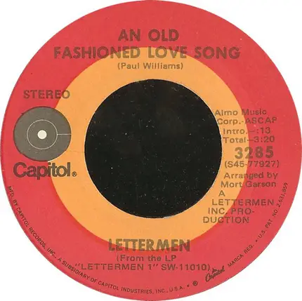 The Lettermen - Oh My Love / An Old Fashioned Love Song