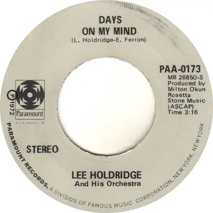 The Lee Holdridge Orchestra - Theme From "The Burglars"