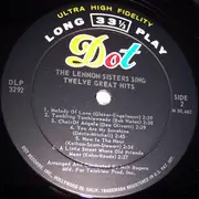 LP - The Lennon Sisters - Sing Twelve Great Hits