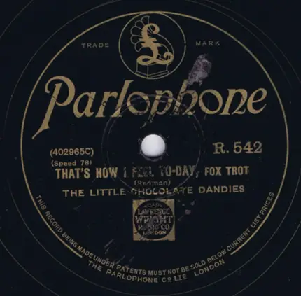 The Little Chocolate Dandies - Six Or Seven Times / That's How I Feel To-day