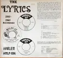 LP - The Lyrics - 1959-1960 Recordings
