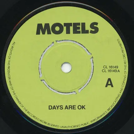 The Motels - Days Are OK