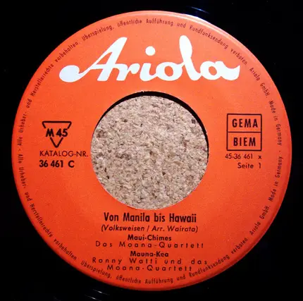 The Moana Quartet Vocalsolist: Ronny Watti - Von Manila Bis Hawaii