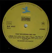 LP - The Modern Jazz Quartet - First Recordings! (Original 1952 - 55 Recordings)
