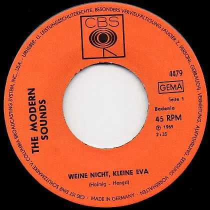 The Modern Sounds - Weine Nicht, Kleine Eva