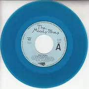 7inch Vinyl Single - The Moody Blues - Blue World - Blue Vinyl