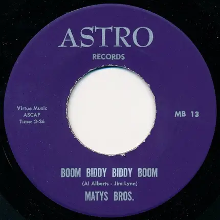 The Matys Bros. - Boom Biddy Biddy Boom / Having A Ball At The Hall