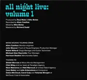 CD - The Mavericks - All Night Live Vol. 1 - digisleeve